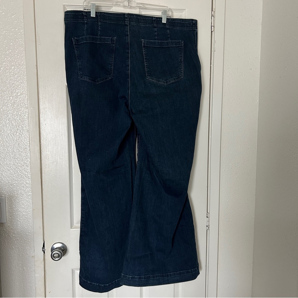 Pilcro by Anthropologie high rise pull-on retro flare jeans plus size 22w - Picture 8 of 8